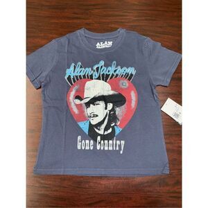 NWT Forever 21 Alan Jackson Gone Country Graphic Baby Tee Size Small